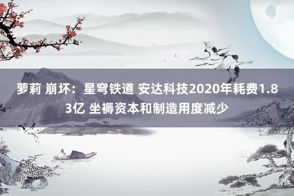 萝莉 崩坏：星穹铁道 安达科技2020年耗费1.83亿 坐褥资本和制造用度减少