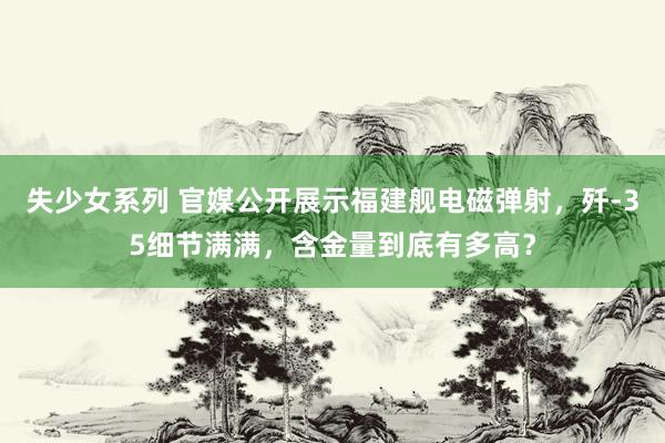 失少女系列 官媒公开展示福建舰电磁弹射，歼-35细节满满，含金量到底有多高？