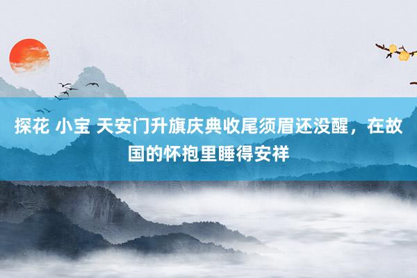 探花 小宝 天安门升旗庆典收尾须眉还没醒，在故国的怀抱里睡得安祥