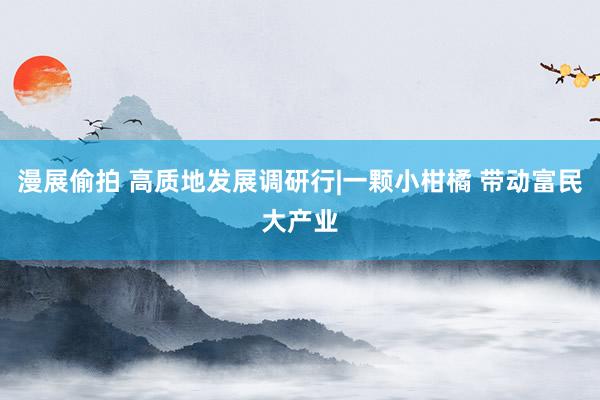 漫展偷拍 高质地发展调研行|一颗小柑橘 带动富民大产业