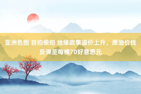 亚洲色图 自拍偷拍 地缘政事溢价上升，原油价钱反弹至每桶70好意思元