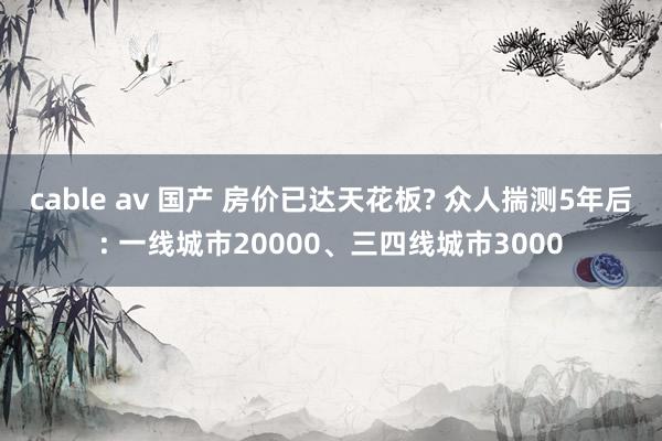 cable av 国产 房价已达天花板? 众人揣测5年后: 一线城市20000、三四线城市3000