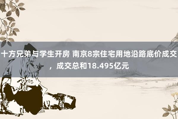 十方兄弟与学生开房 南京8宗住宅用地沿路底价成交，成交总和18.495亿元