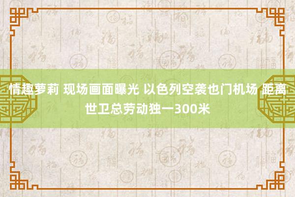 情趣萝莉 现场画面曝光 以色列空袭也门机场 距离世卫总劳动独一300米