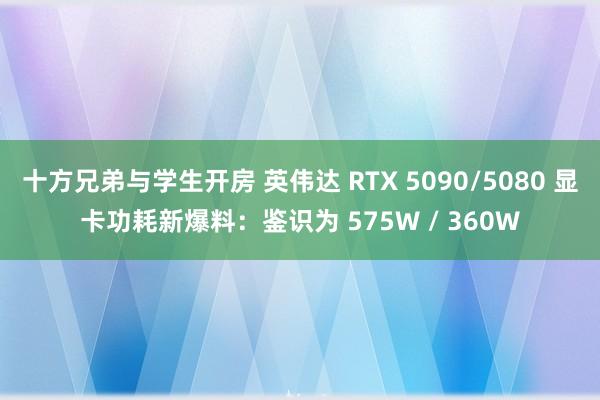 十方兄弟与学生开房 英伟达 RTX 5090/5080 显卡功耗新爆料：鉴识为 575W / 360W