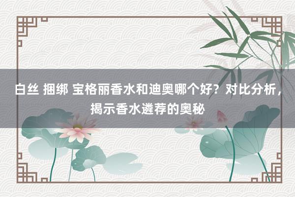 白丝 捆绑 宝格丽香水和迪奥哪个好？对比分析，揭示香水遴荐的奥秘