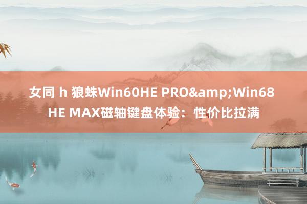 女同 h 狼蛛Win60HE PRO&Win68 HE MAX磁轴键盘体验：性价比拉满