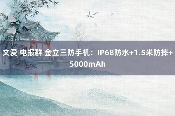 文爱 电报群 金立三防手机：IP68防水+1.5米防摔+5000mAh